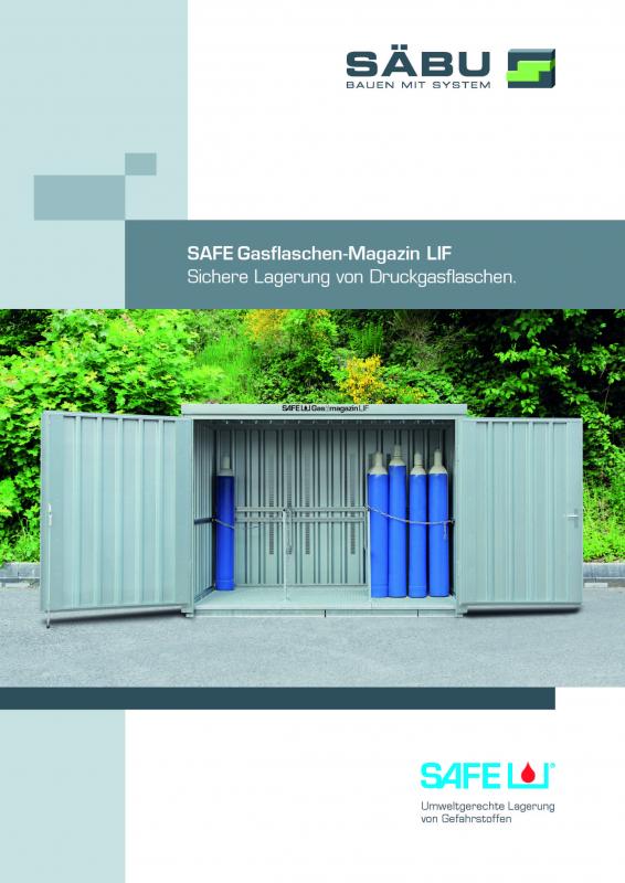 Produktflyer SAFE Gasflaschenmagazin Vorschaubild